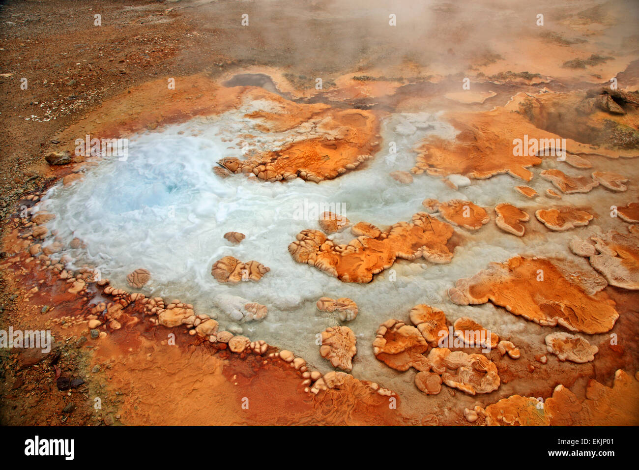 Hot springs at Edipsos ('Aidipsos') town, North Evia ('Euboea') island, Greece. Stock Photo