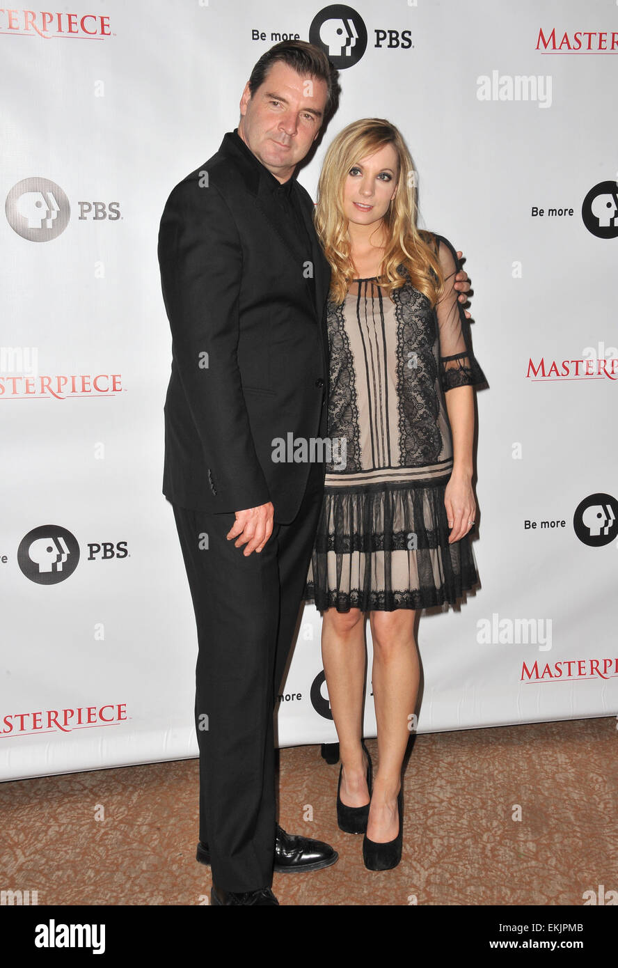LOS ANGELES, CA - JULY 22, 2012: Brendan Coyle & Joanne Froggatt at photocall for the third series of Downton Abbey at the Beverly Hilton Hotel. Stock Photo