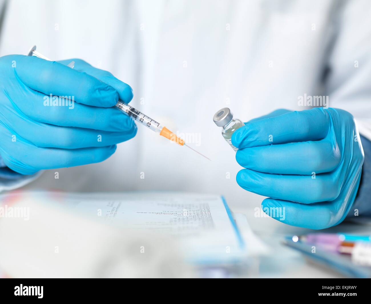 caucasian, doctor, dose, drug, hypodermic, injection, medical, medicine