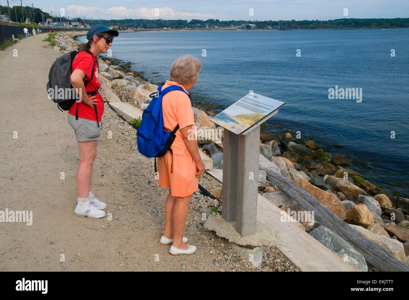 Niantic Bay Boardwalk, Niantic, Connecticut Stock Photo Alamy