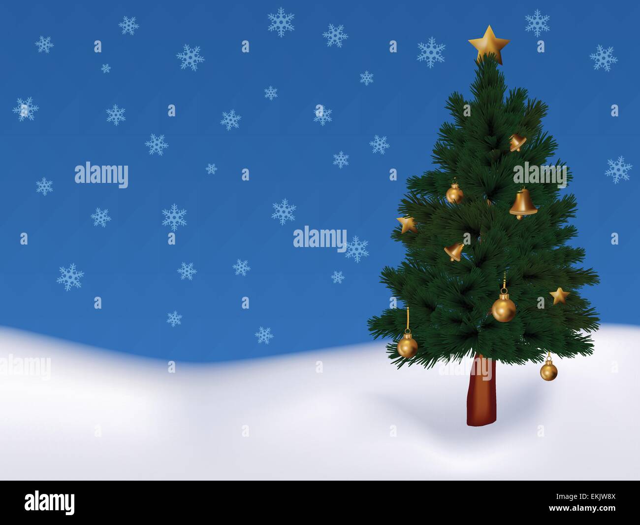 Snow landscape background with christmas trees Stock Vector Image & Art ...