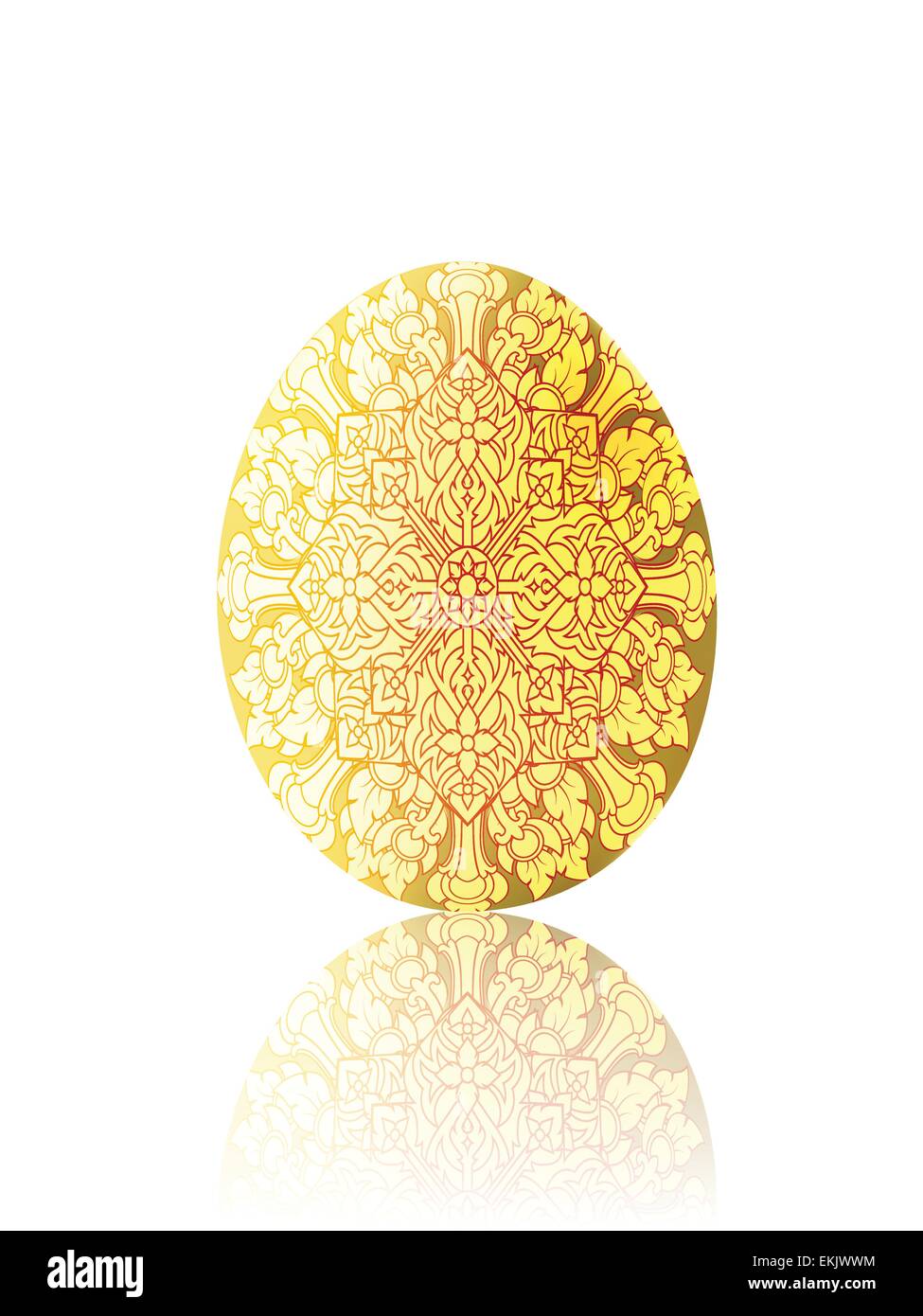 Ester egg with the Thai pattern (Illustration Stock Vector Image & Art ...