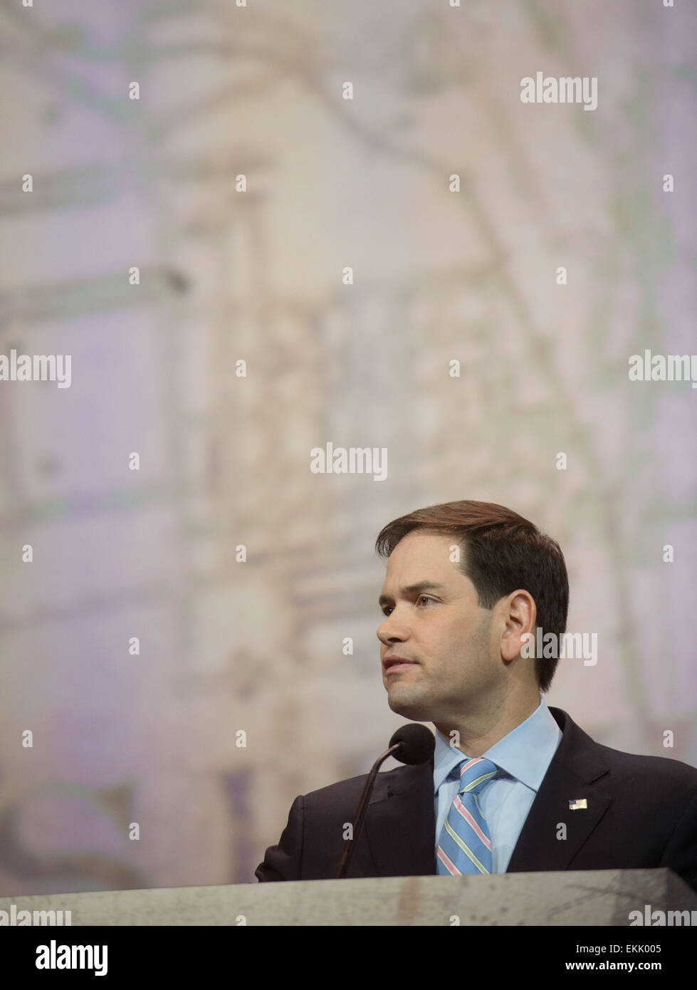 Nashville, Tennessee, USA, 10th Apr, 2015. Senator Marco Rubio speaks ...