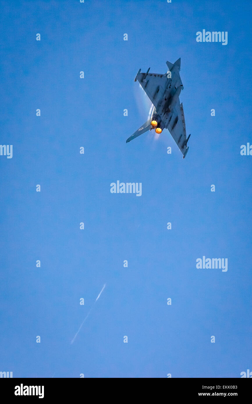 RAF Typhoon at the Southport airshow. Stock Photo