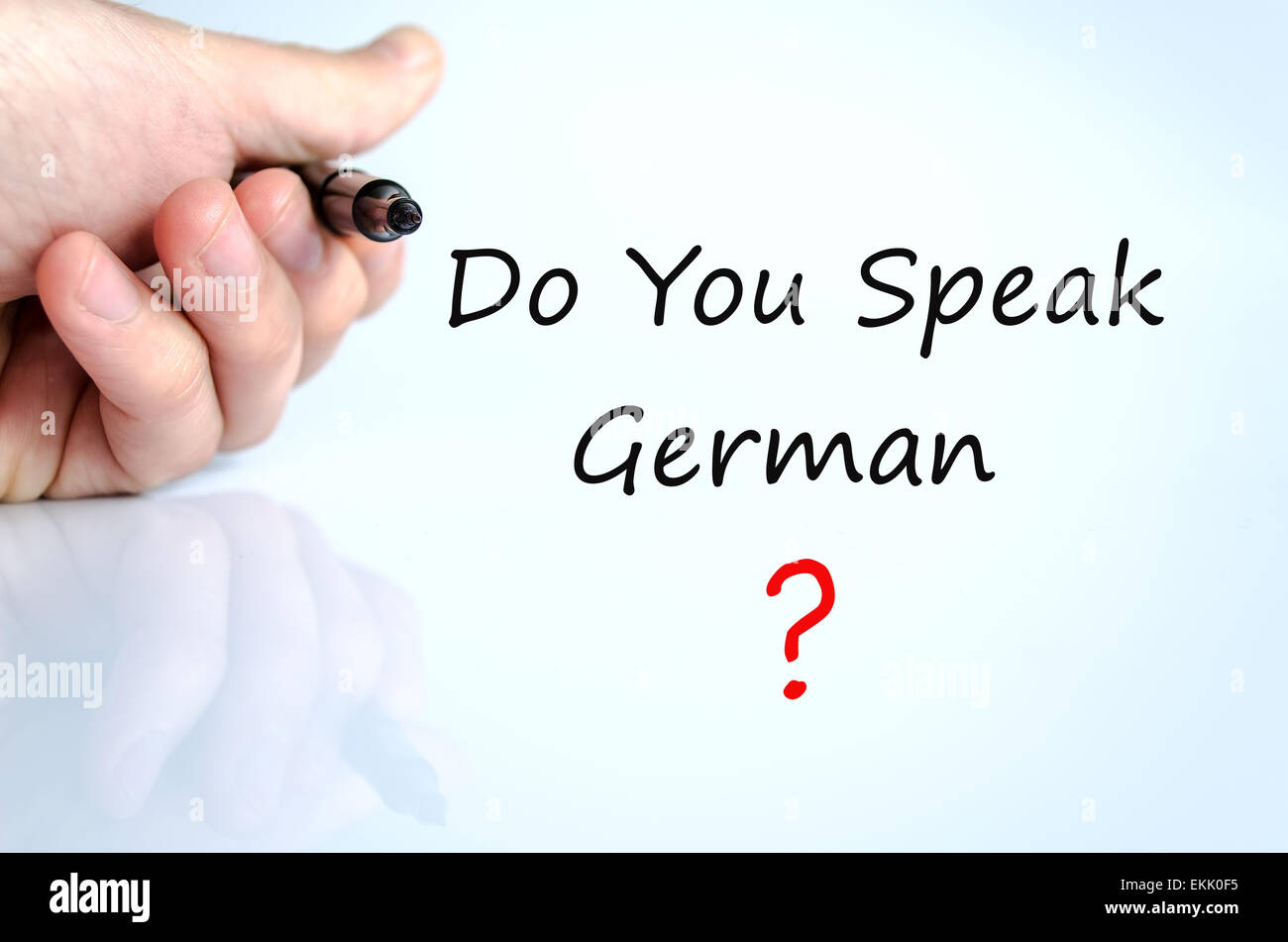 Do You Speak German Concept Isolated Over White Background Stock Photo