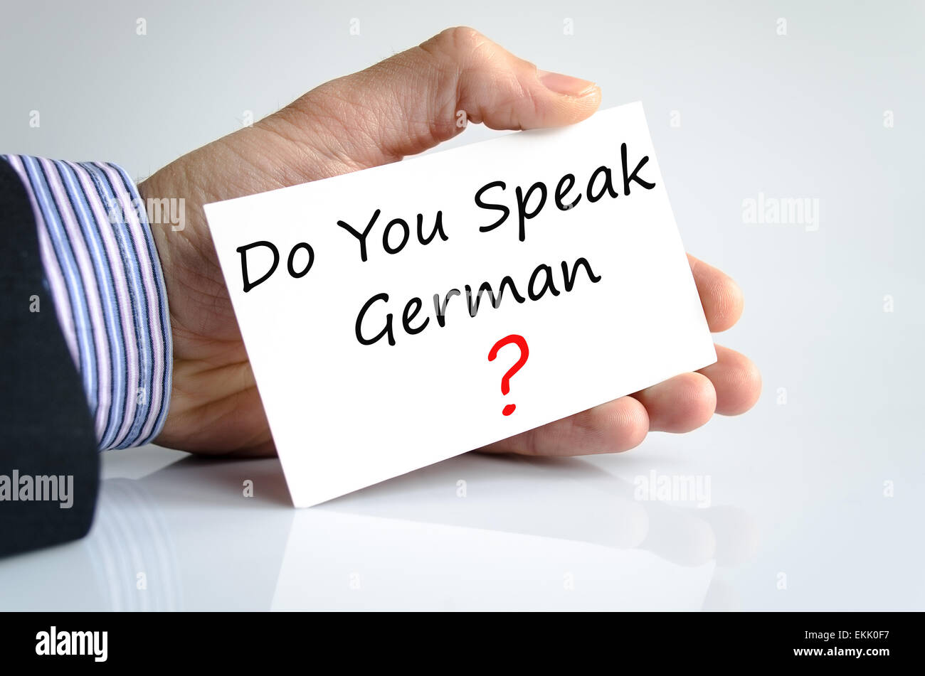 Do You Speak German Concept Isolated Over White Background Stock Photo