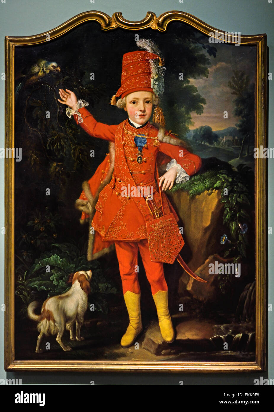 Portrait of a boy in a hussar uniform after 1760 Martin van Meytens (1695 – 1770) was a Dutch-Swedish painter Netherlands Stock Photo