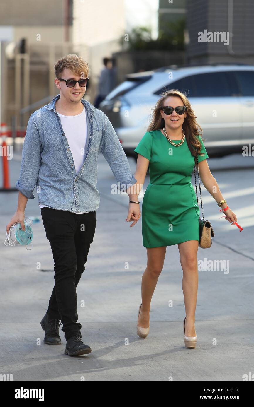 Members of British pop band Rixton at the El Capitan Theatre in Hollywood  for an appearance on Jimmy Kimmel Live! Featuring: Danny Wilkin Where: Los  Angeles, California, United States When: 06 Oct