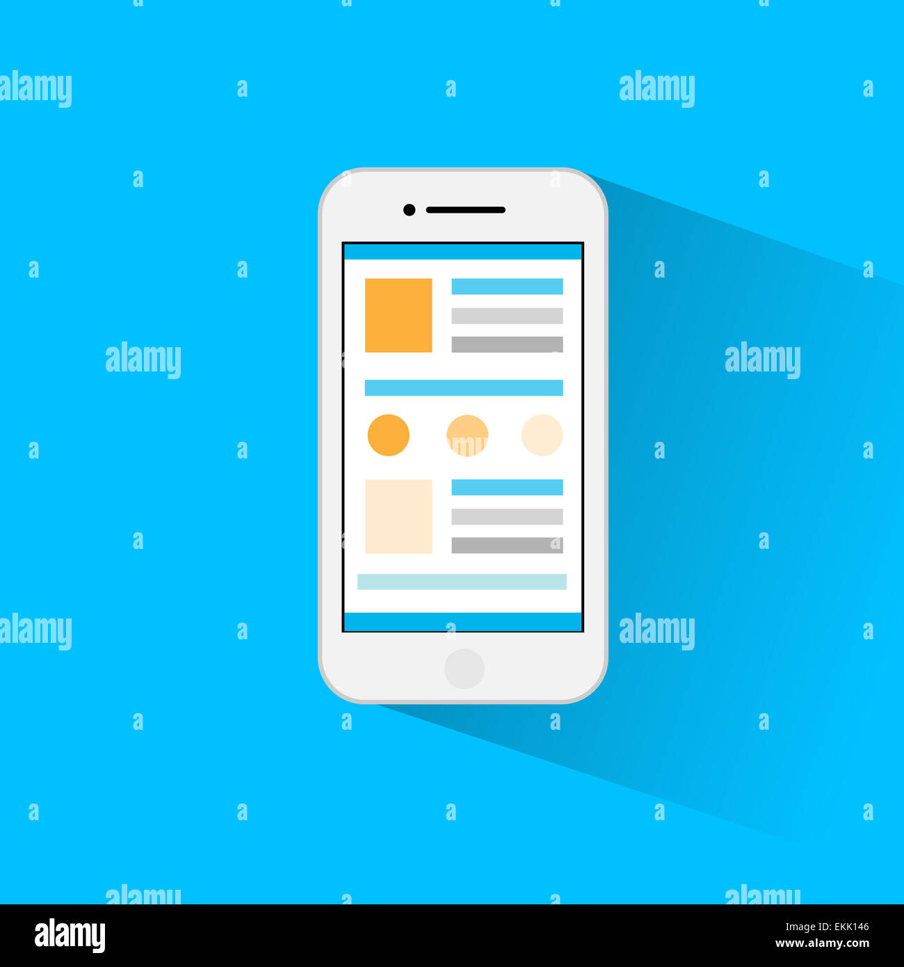cell smart phone icon flat design vector Stock Photo - Alamy