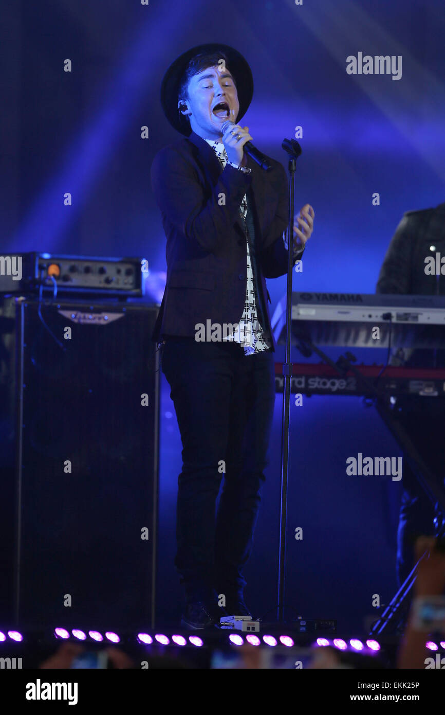 British pop band Rixton perform on Jimmy Kimmel Live! Featuring: Jake ...