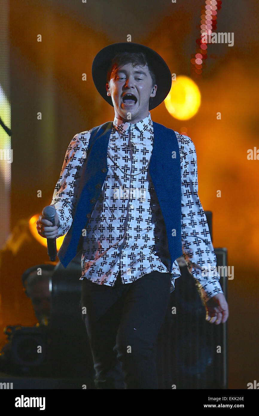 British pop band Rixton perform on Jimmy Kimmel Live! Featuring: Jake ...