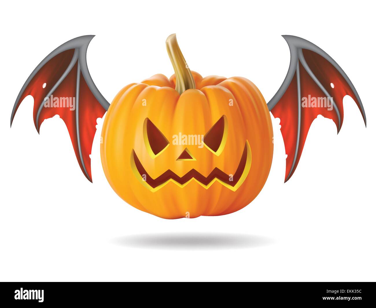 Halloween pumpkin with scary face on white Stock Vector Image & Art - Alamy