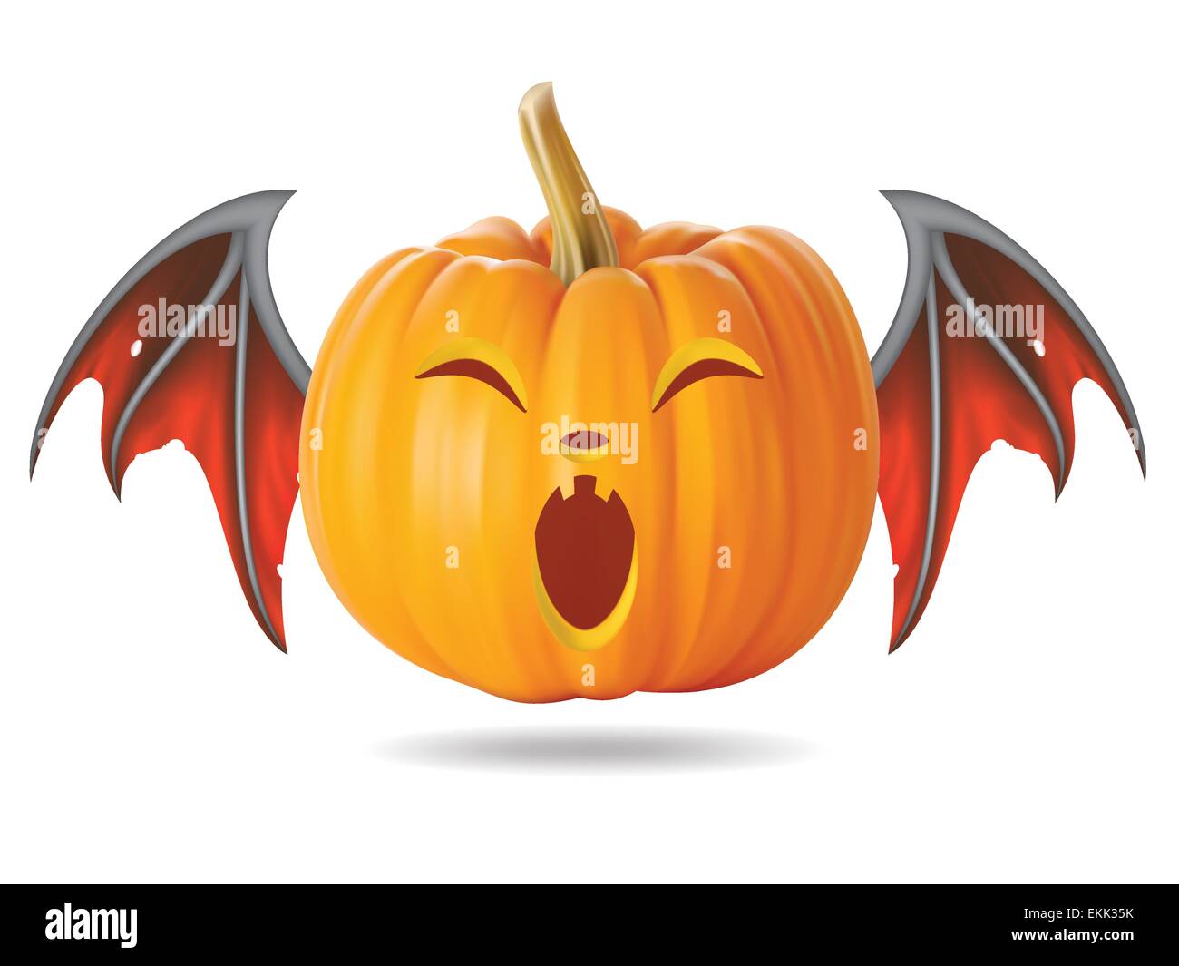 Halloween pumpkin with funny face on white Stock Vector Image & Art - Alamy