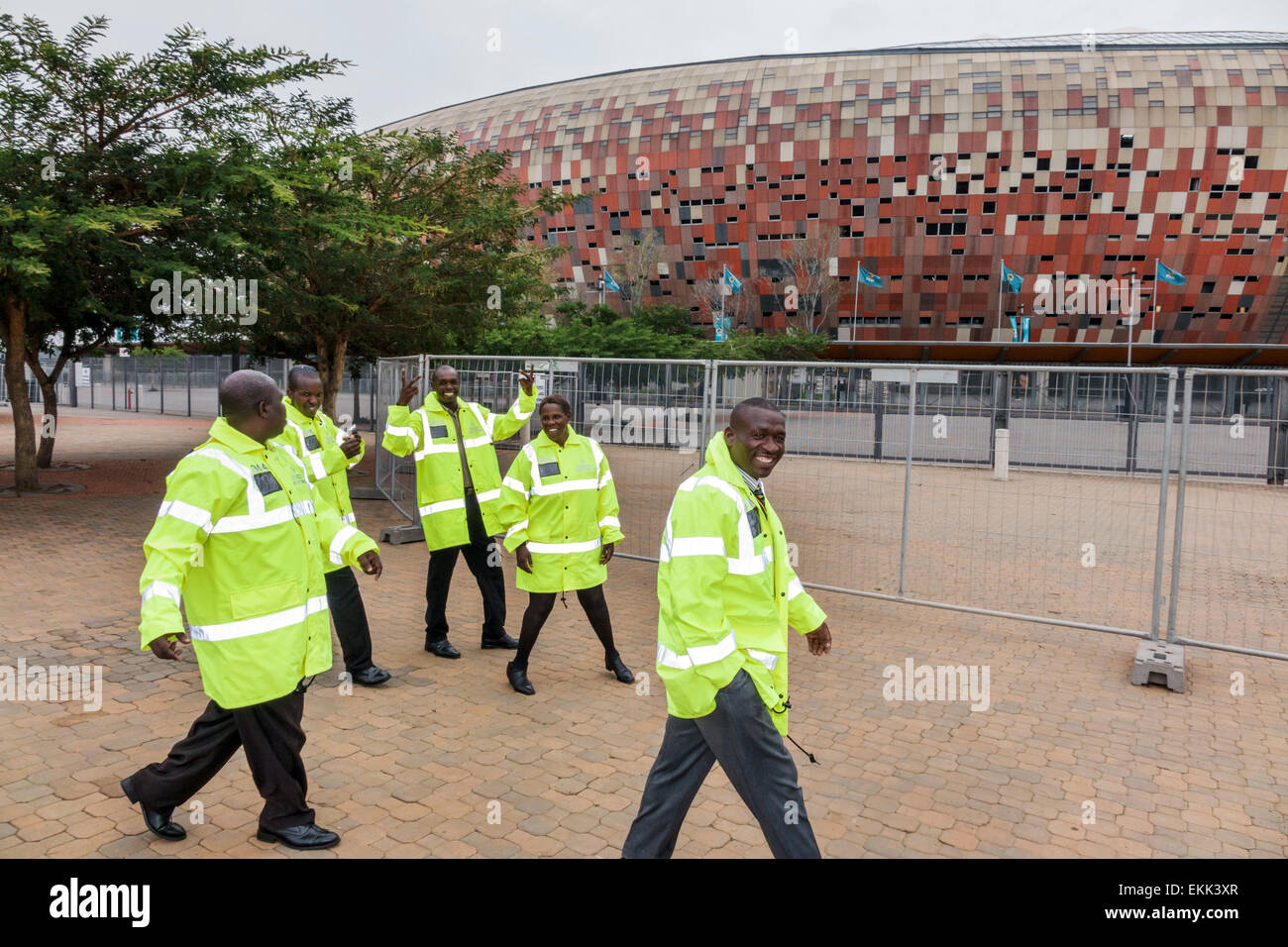 Johannesburg South Africa,African Nasrec,FNB Soccer City Stadium,The Calabash,Black Blacks African Africans ethnic minority,adult adults man men male, Stock Photo