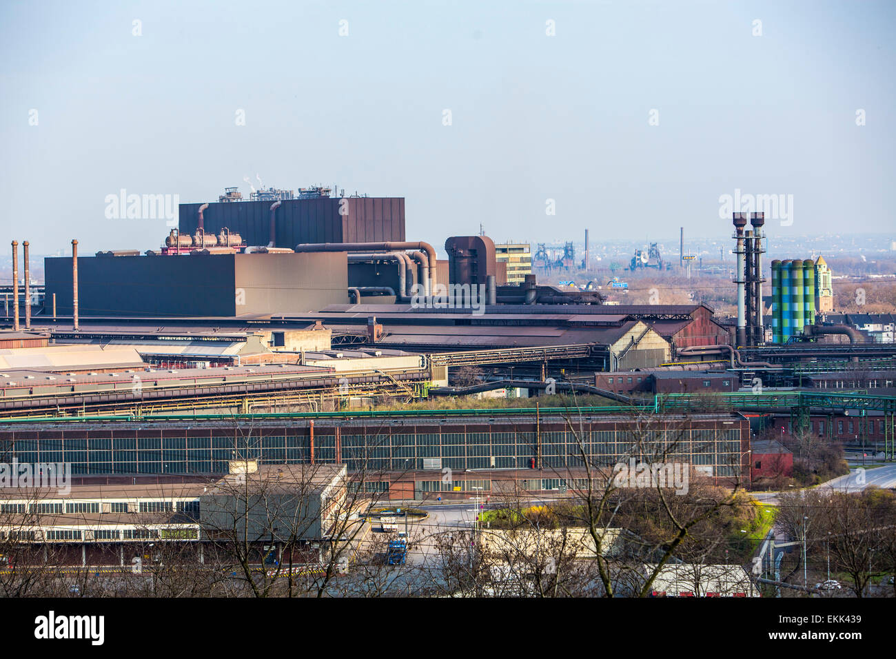 Thyssen-Krupp steel works in Duisburg, Europe's biggest steel production location Stock Photo