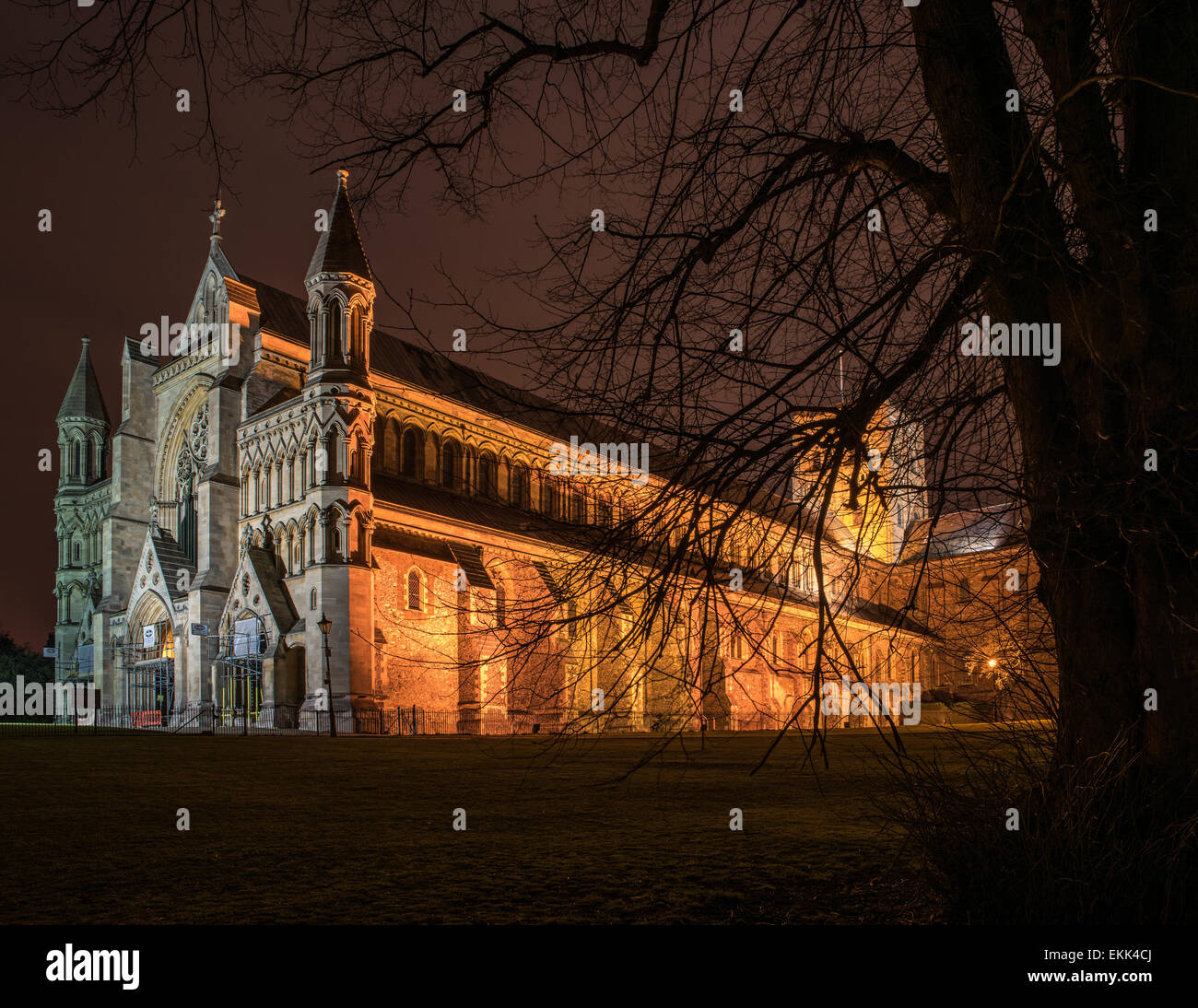 St Albans Cathedral, St Albans, Hertfordshire Stock Photo