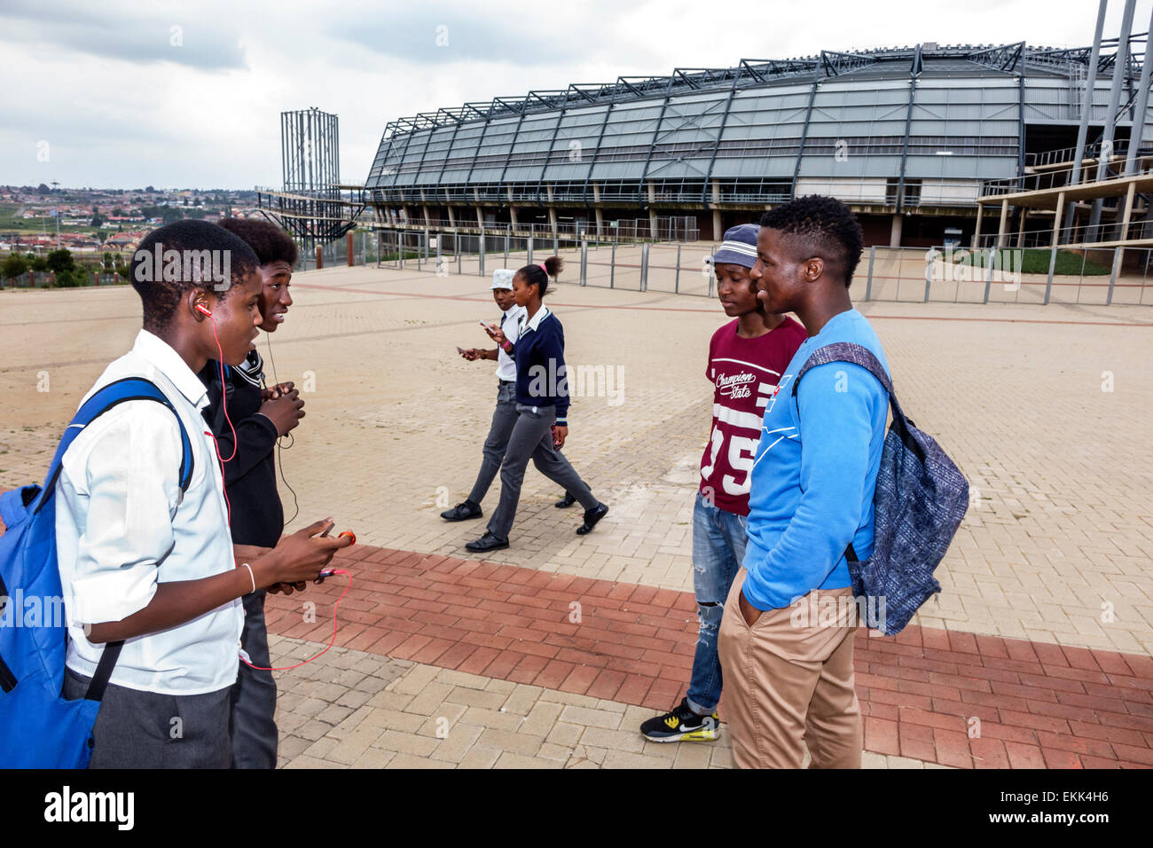 Johannesburg South Africa,African Soweto,Lafarge Orlando Stadium,Black Blacks African Africans ethnic minority,teen teens teenage teenager teenagers y Stock Photo