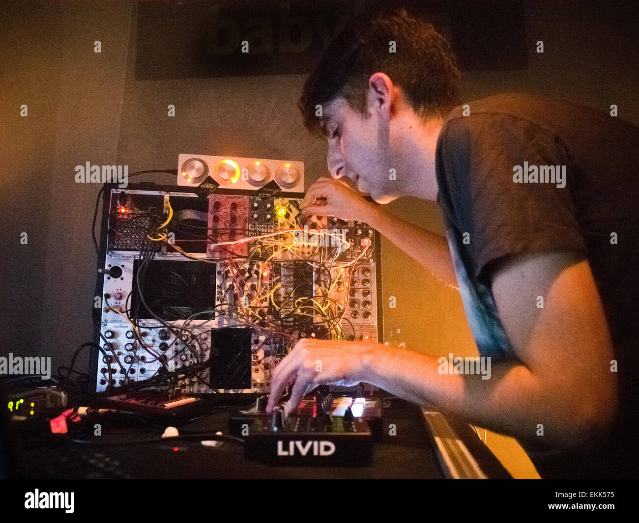 James Holden performing live Stock Photo