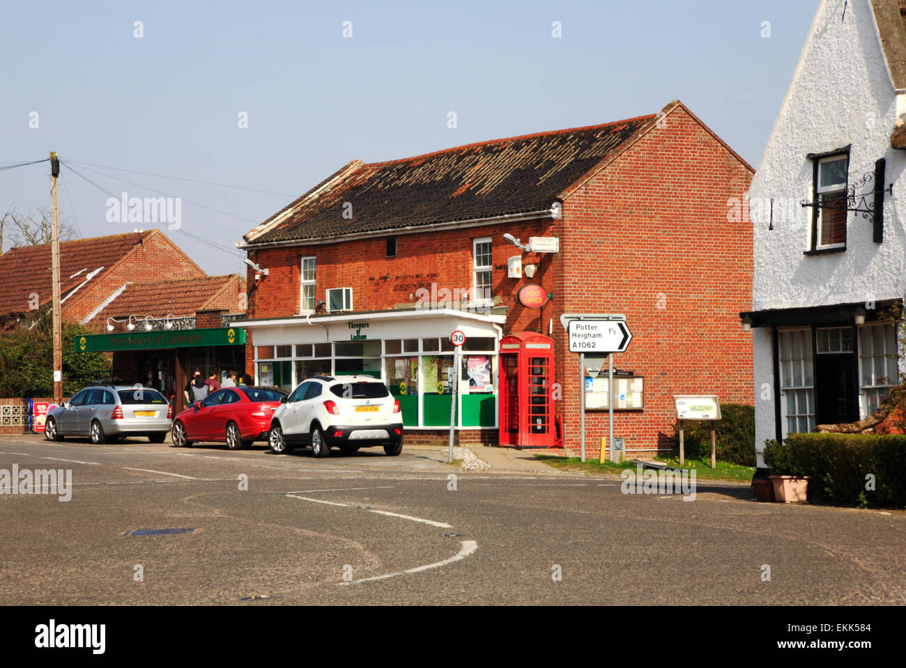 A view of the village centre of Ludham on the Norfolk Broads, Norfolk