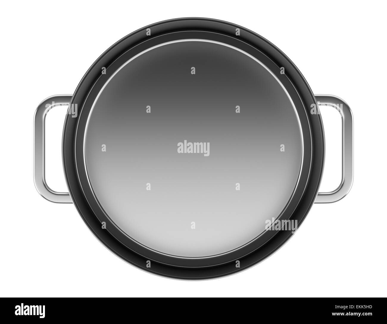 top view of cooking pan isolated on white background Stock Photo