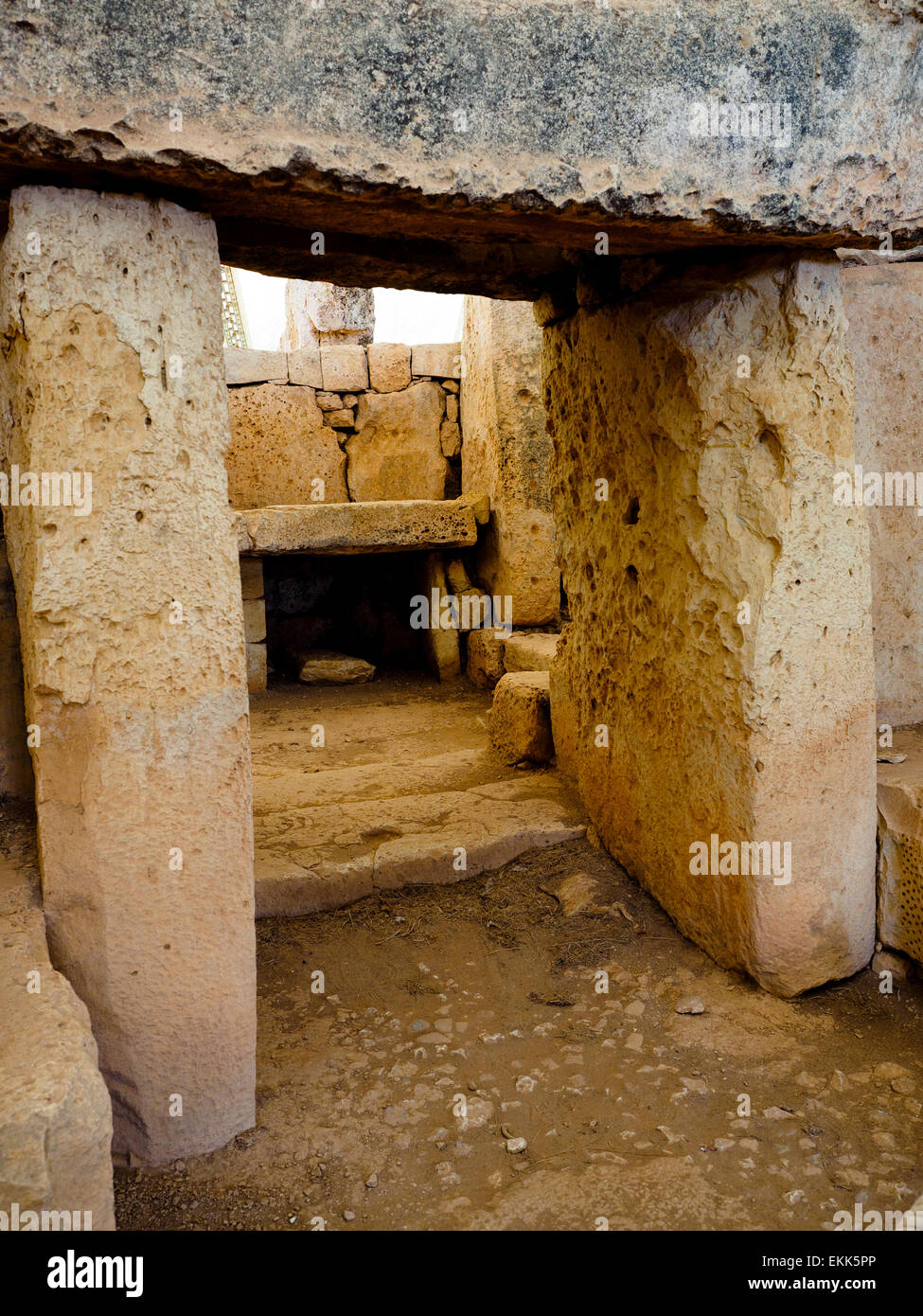 Imnajdra megalithic temple complex - Malta Stock Photo