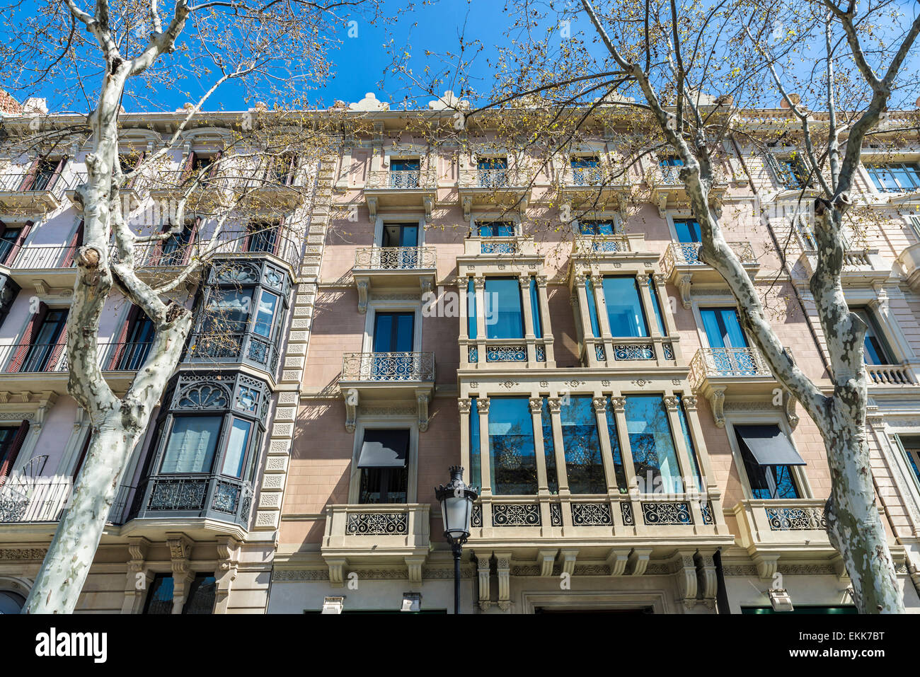 Classical buildings in the Passeig de Gracia, one of the most expensive