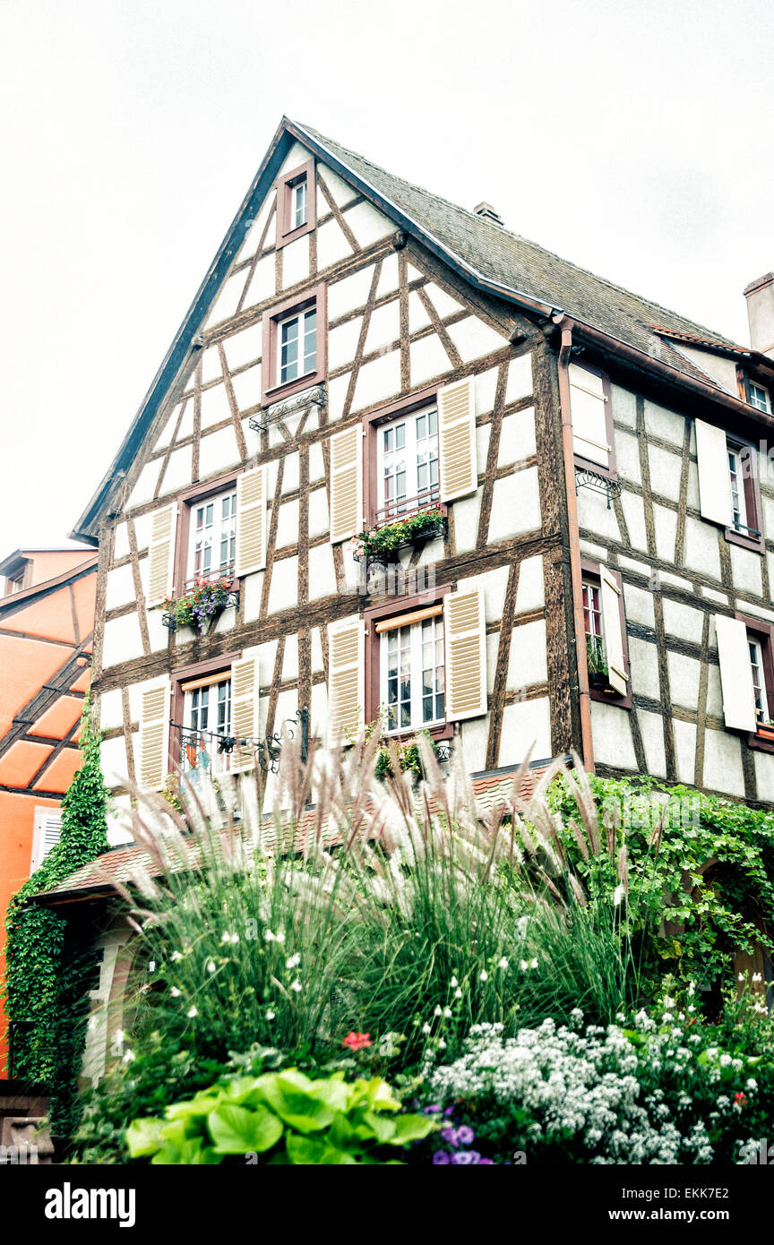 typical Alsace half timbered house Stock Photo Alamy