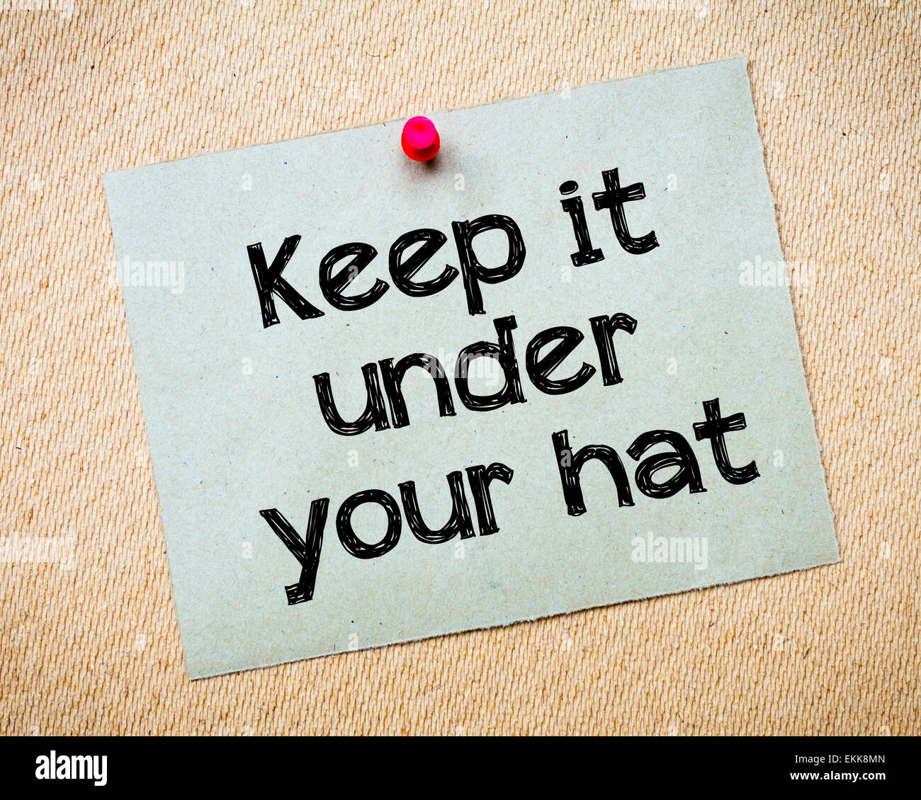 Keep it under your hat hires stock photography and images Alamy