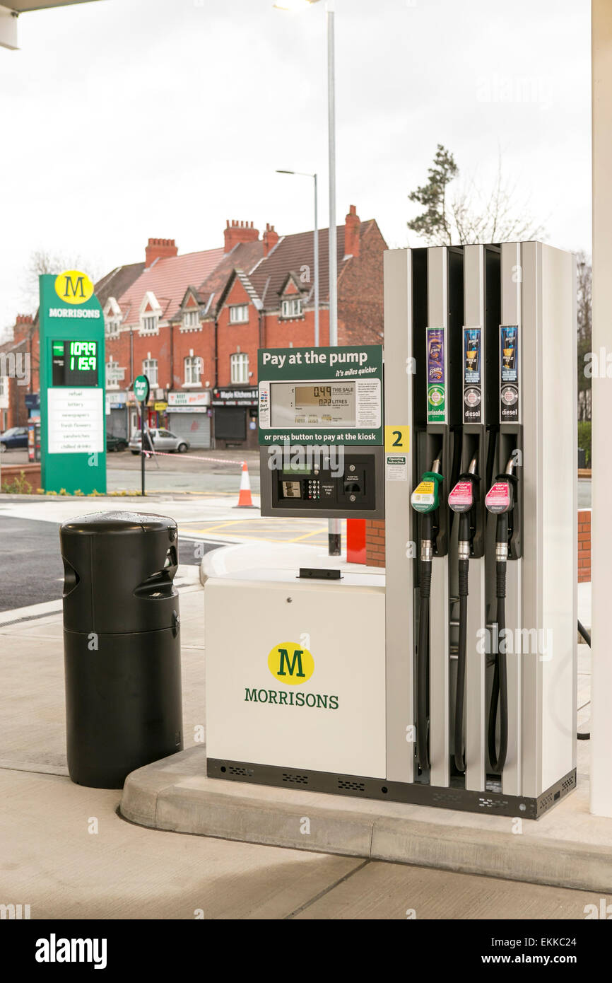 Morrisons M Refuel petrol station Chorlton , Manchester Stock Photo