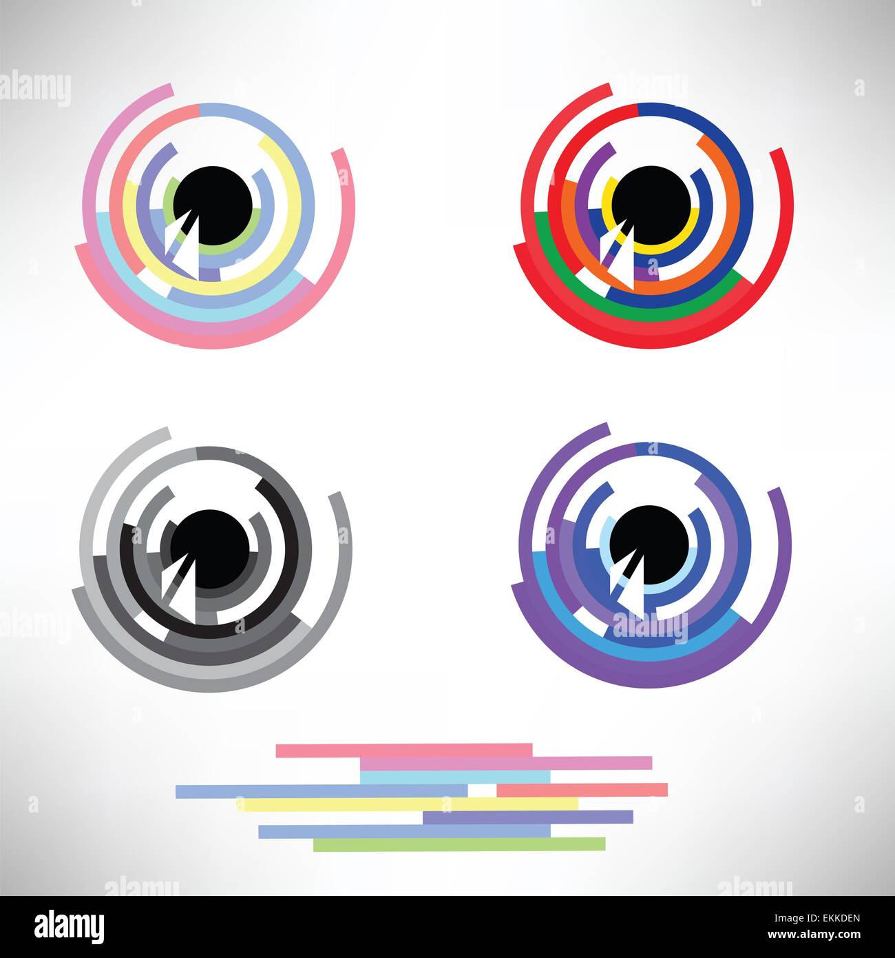 eye icons set Stock Photo Alamy