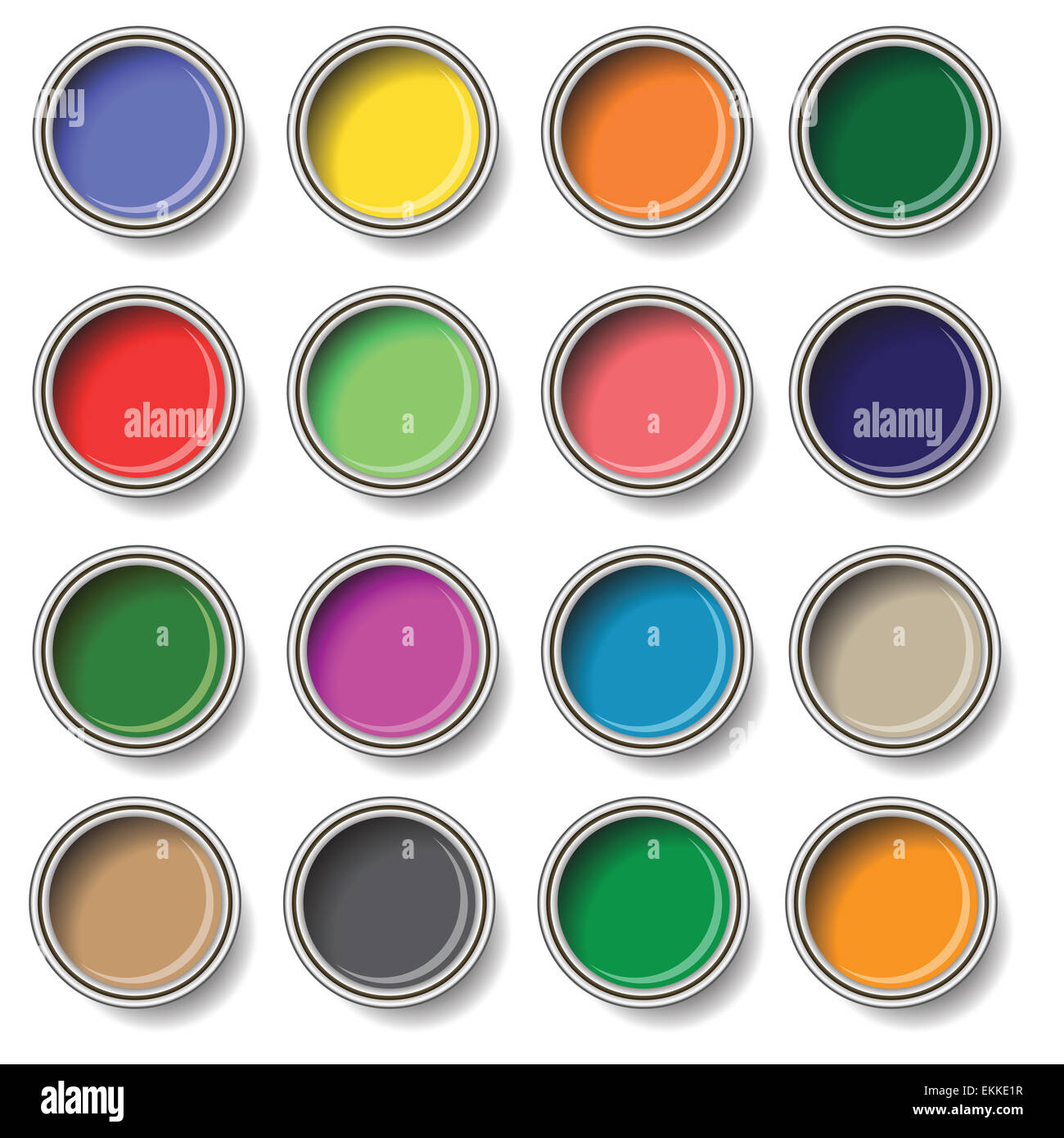 oil paint buckets Stock Photo Alamy