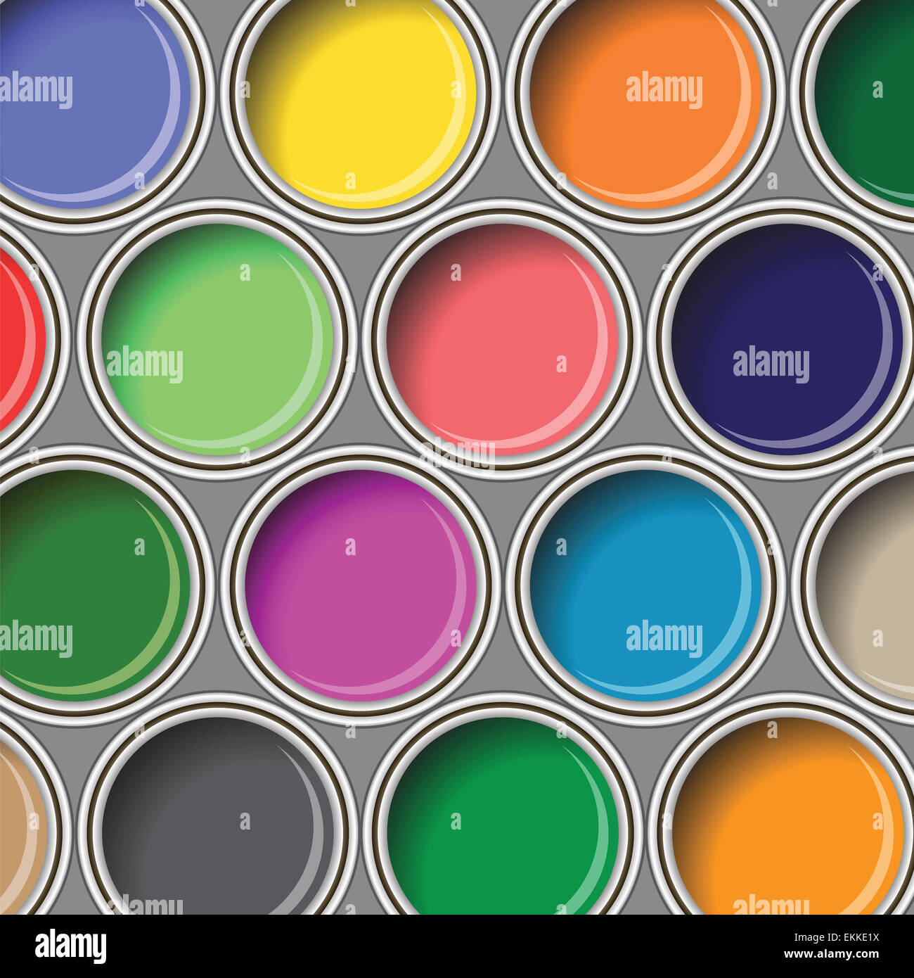 oil paint buckets Stock Photo Alamy