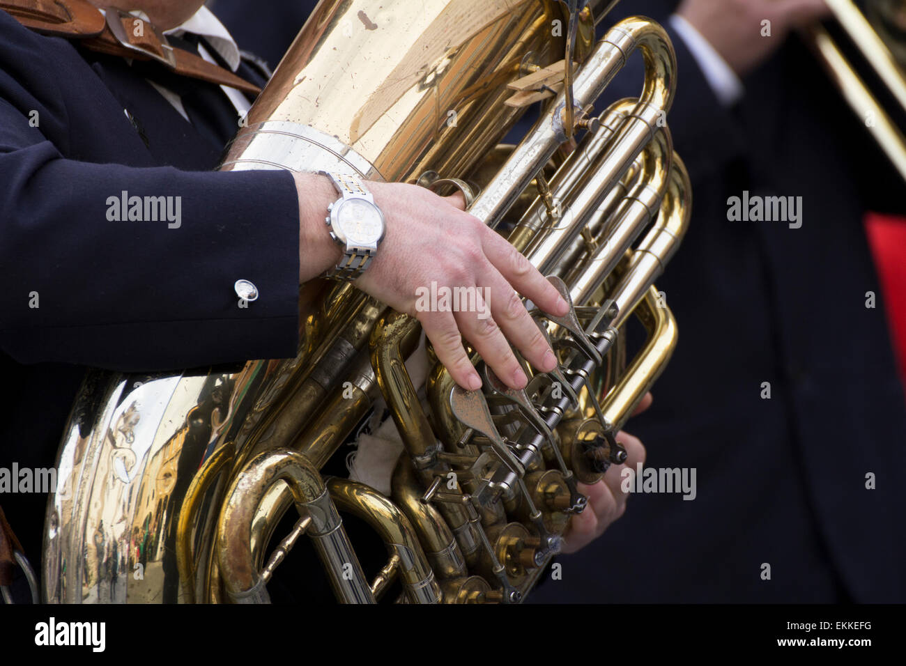 Tuba. Musician. Holy Week Stock Photo - Alamy