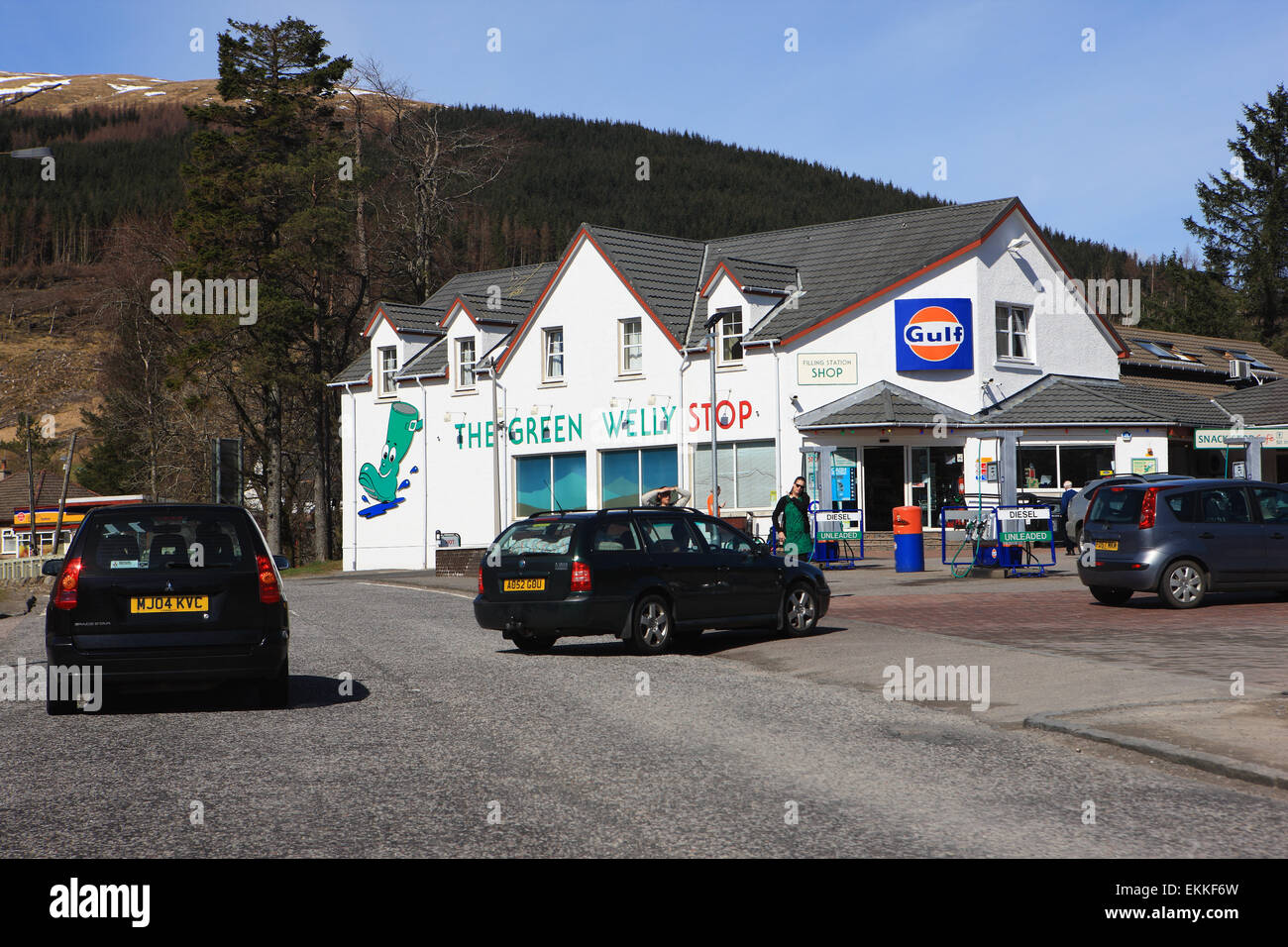 The Green Welly Stop in Tyndrum Scotland Stock Photo