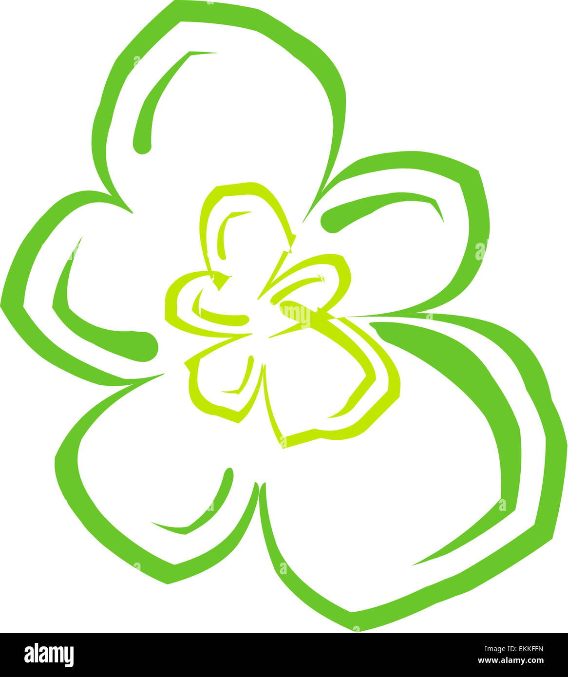 A Green Eco flower symbol Stock Photo - Alamy