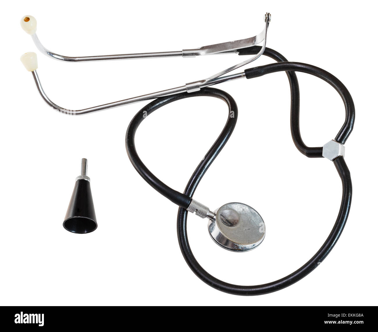 used modern stethoscope isolated on white background Stock Photo Alamy