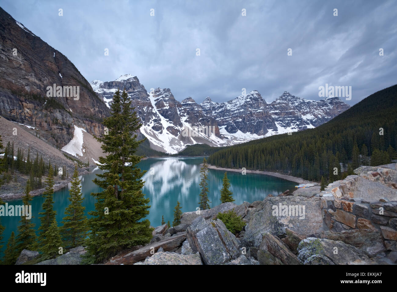 Moraine lake. The valley of the ten peaks. Canadian rocky mountains ...