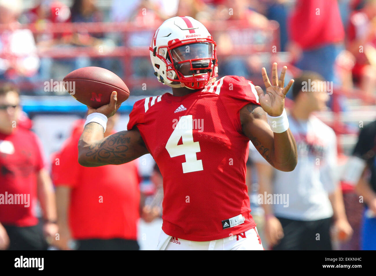 Lincoln, Nebraska, USA. 11th Apr, 2015. Nebraska quarterback TOMMY
