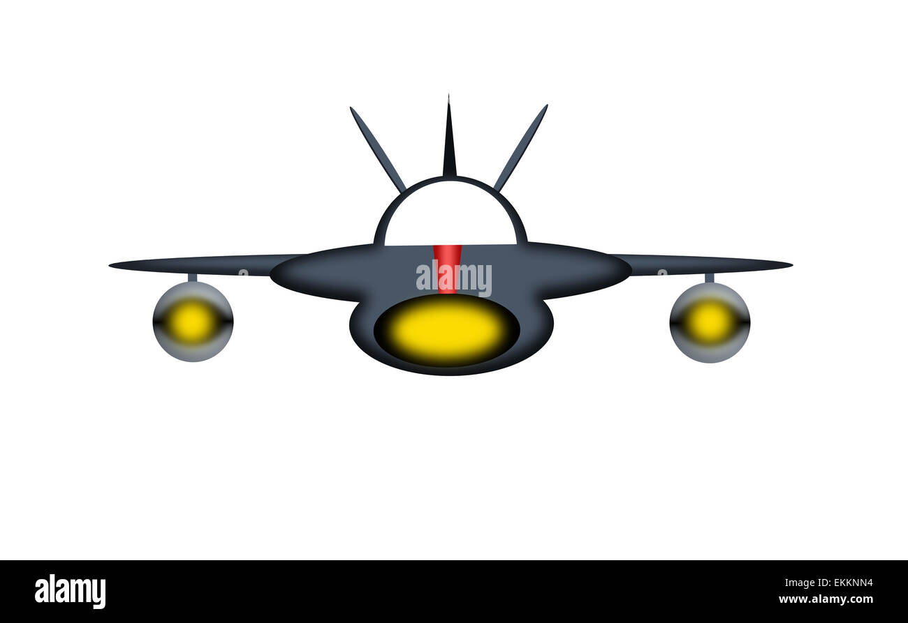 Illustration of a cartoon plane. Stock Photo