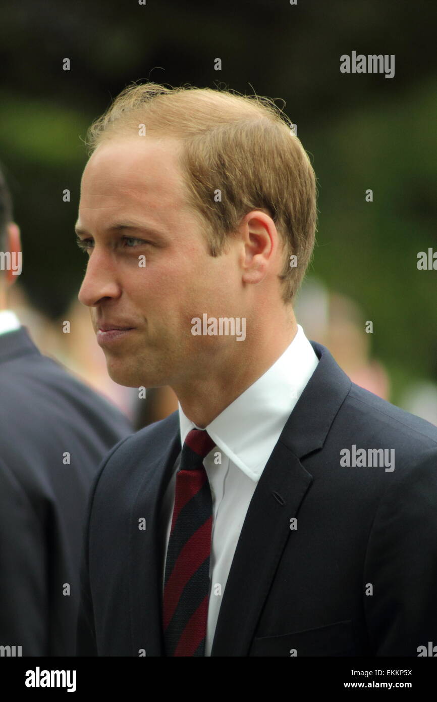 Prince William visits the War Memorial Park in Coventry for a Fields in Trust memorial event, Coventry, UK - July 2014. Stock Photo