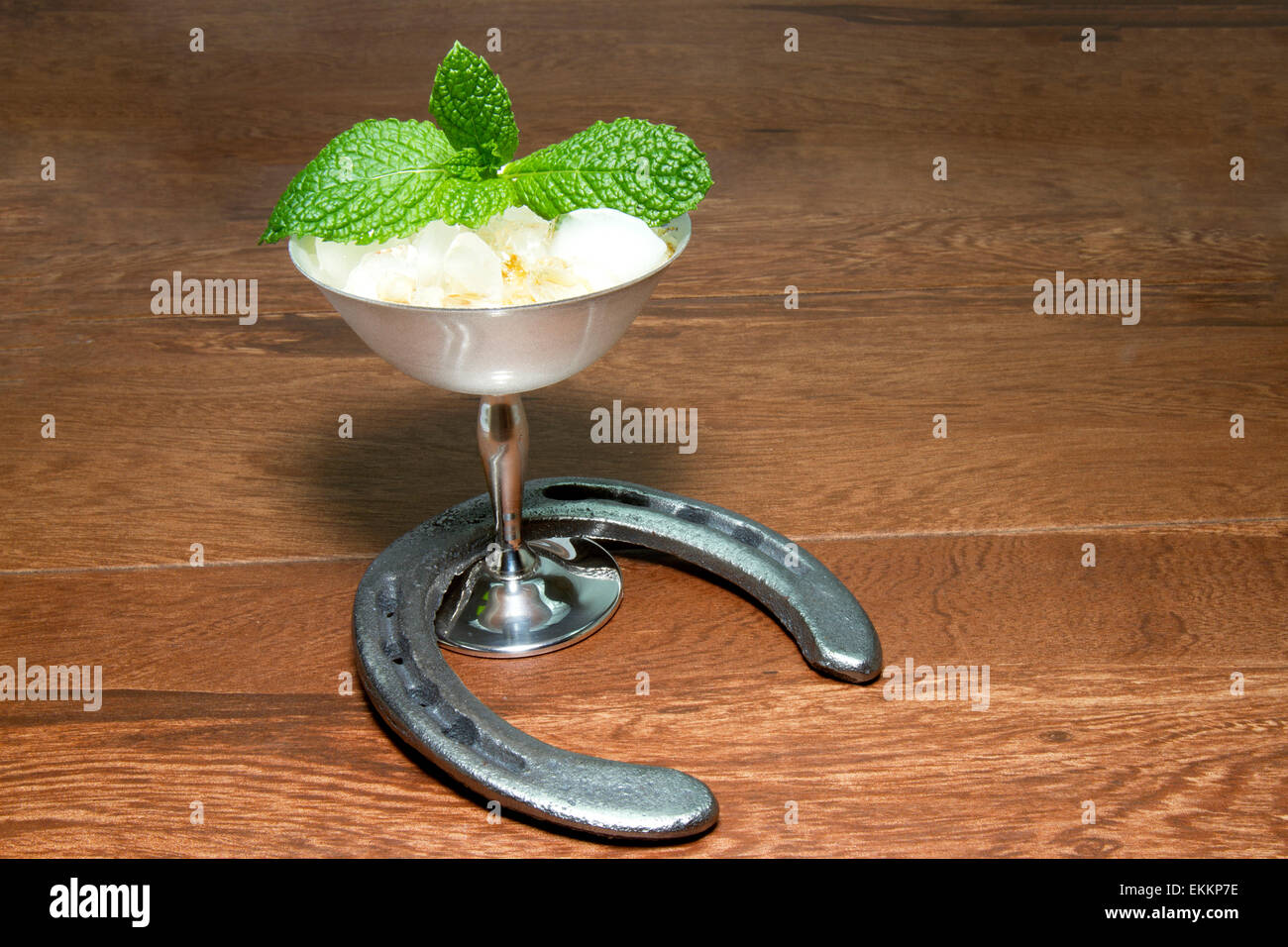 Traditional Mint Julep, official drink of the Kentucky Derby, with the