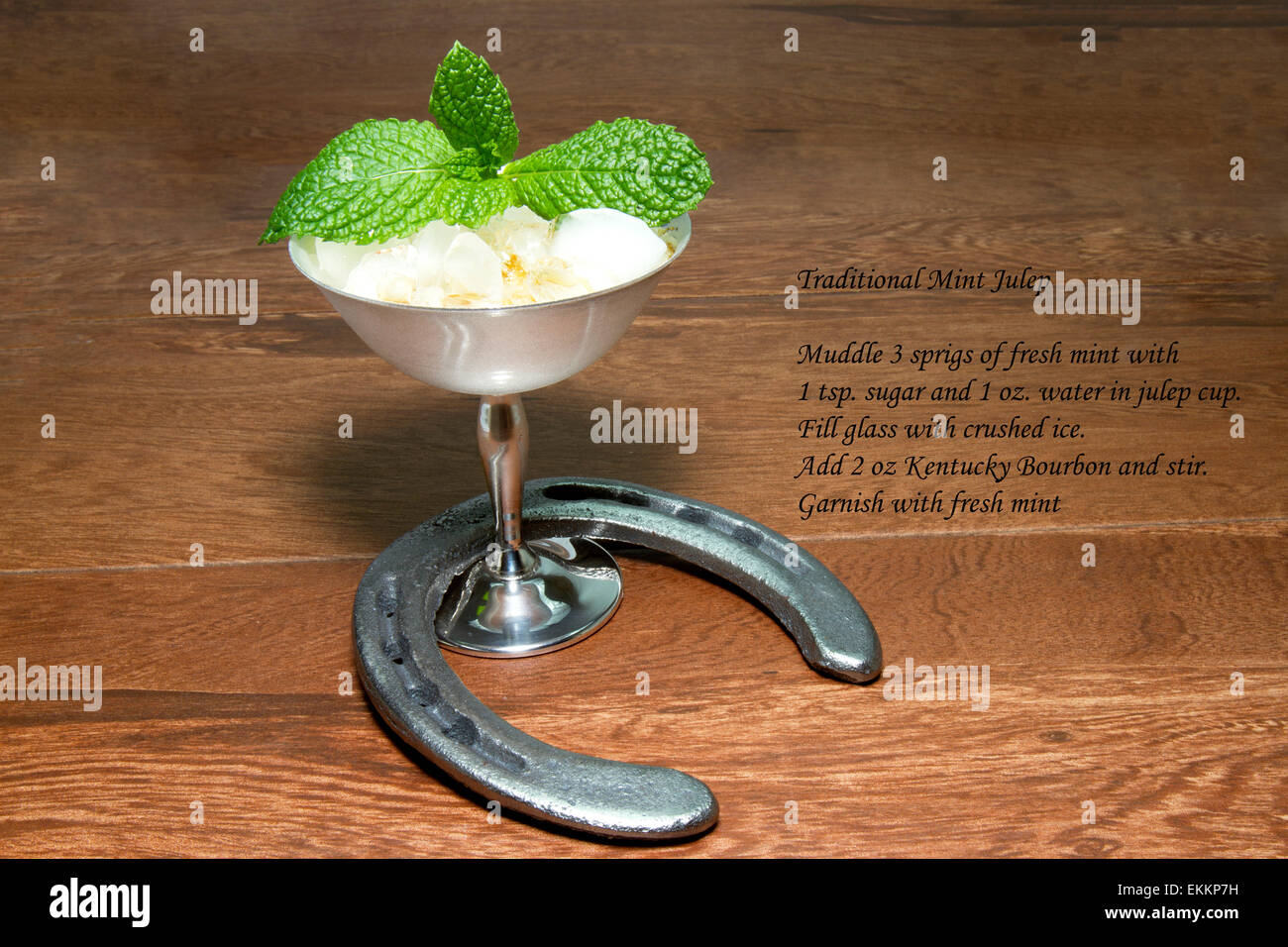 Traditional Mint Julep, official drink of the Kentucky Derby, with the