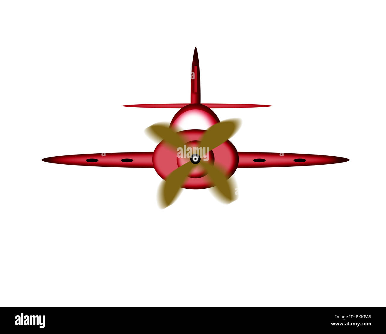 Illustration of a cartoon plane. Stock Photo