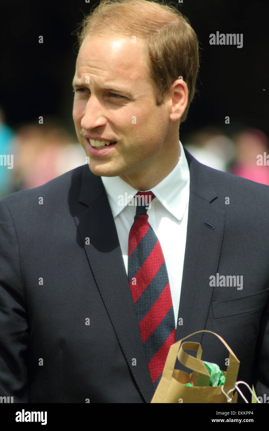 Prince William visits the War Memorial Park in Coventry for a Fields in Trust memorial event, Coventry, UK - July 2014. Stock Photo