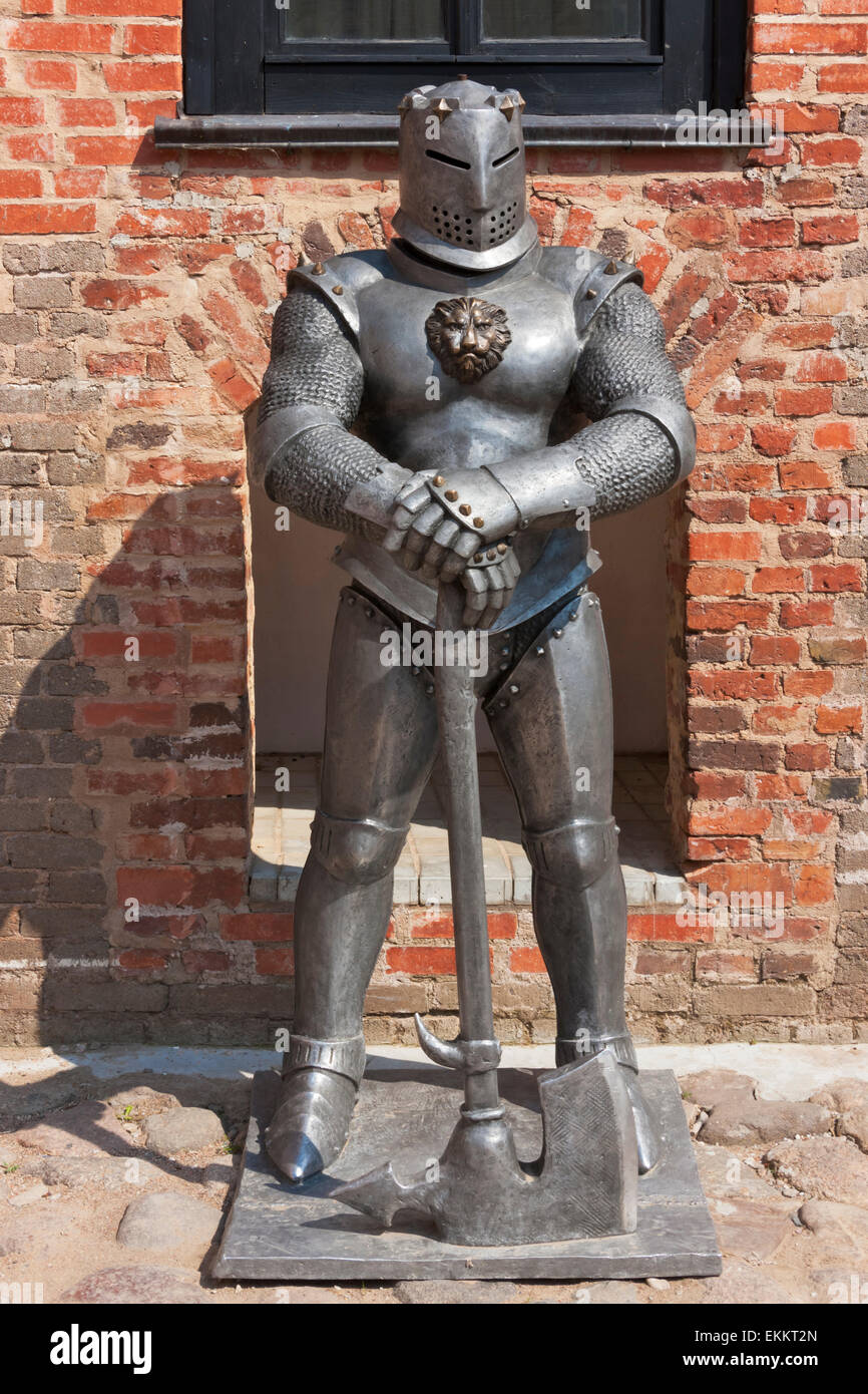 Statue, Mir Castle Complex, UNESCO World Heritage site, Belarus Stock Photo