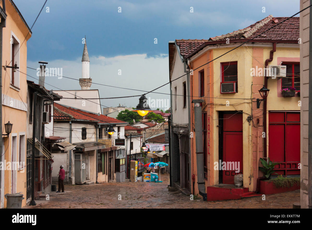 Houses in the old town, Skopje, Republic of Macedonia, Europe Stock ...