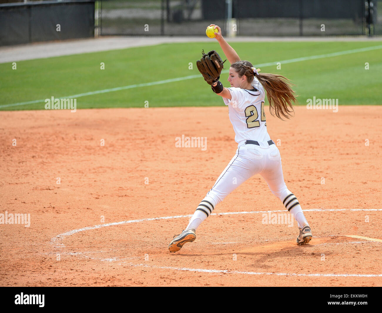 Orlando Fl Usa 11th Apr 2015 Ucf Knights Starting Pitcher Mackenzie Audas 24 During Ncaa 