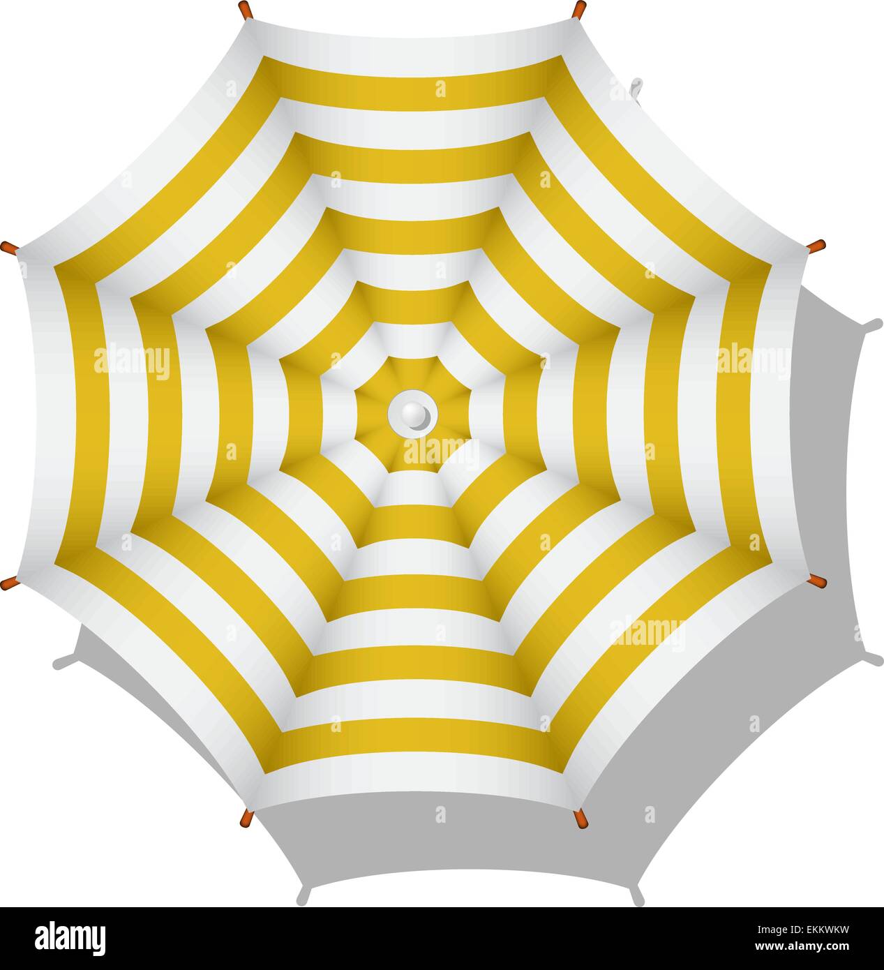 Orange and white striped beach umbrella Stock Vector Image & Art - Alamy