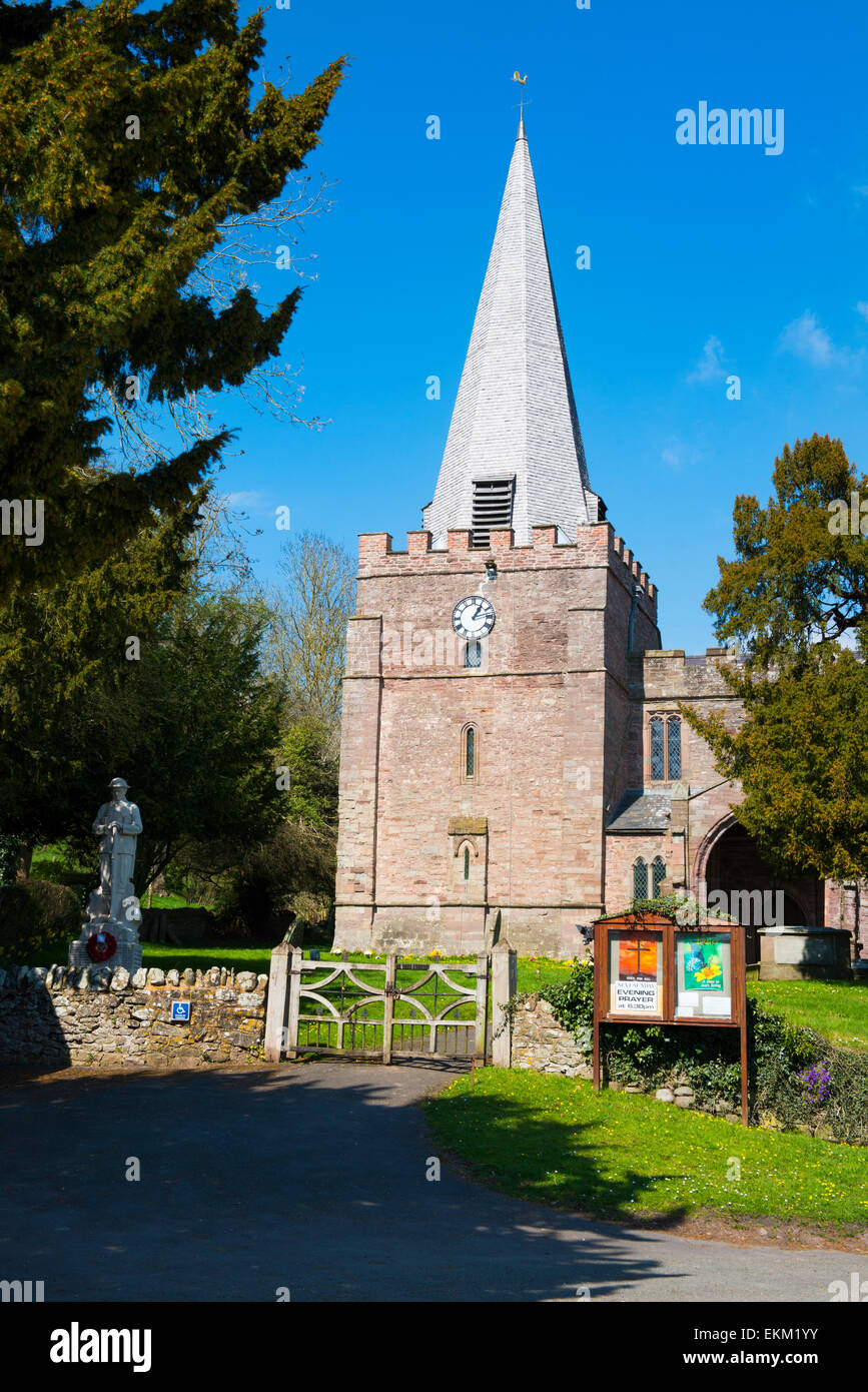 St Mary's Church in the village of Dilwyn, Herefordshire, England Stock