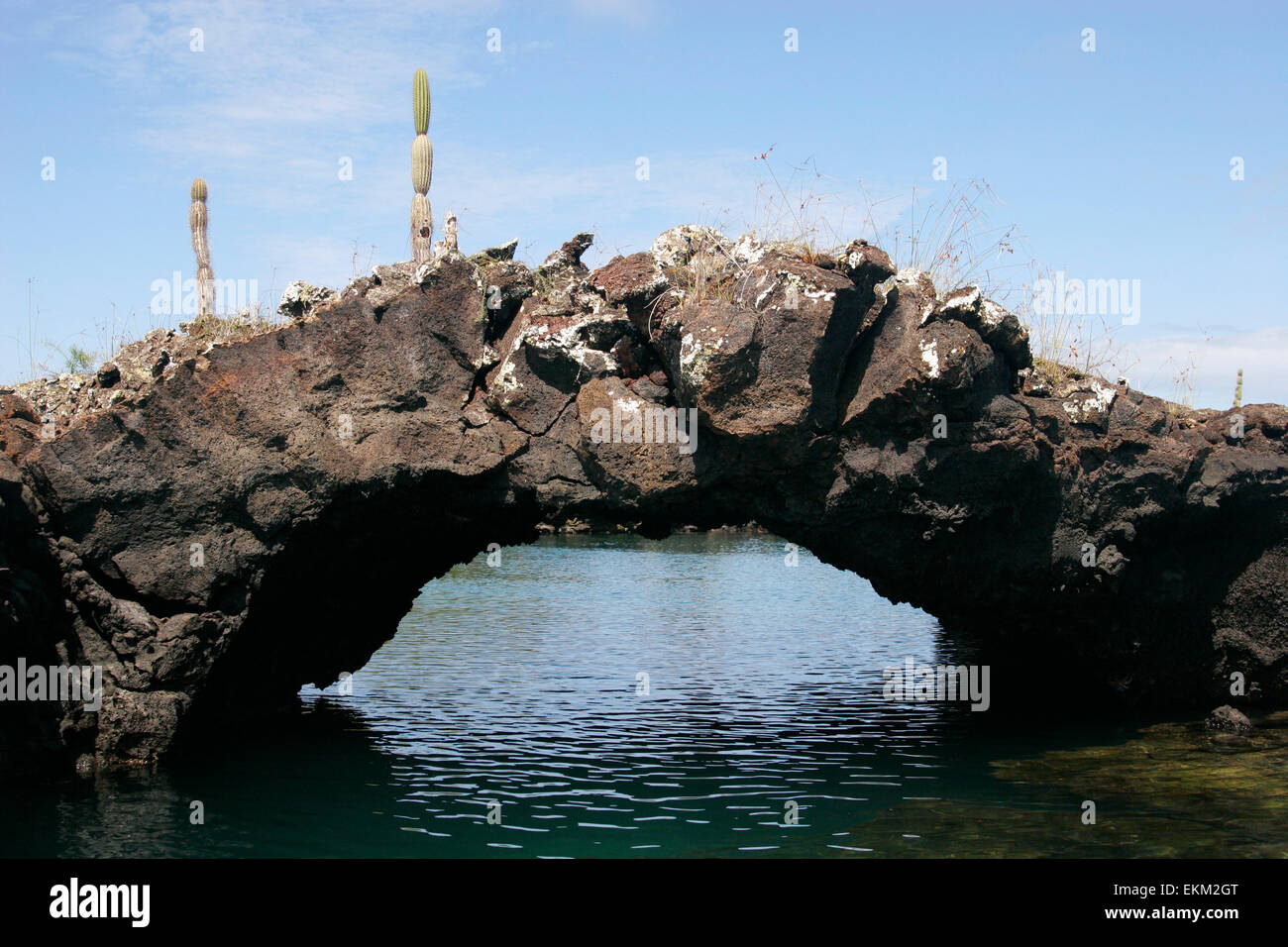 Volcanic lava bridge at Los Tuneles, Isabela Island, Galapagos Islands